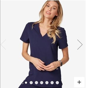 Figs Casma Navy Scrub Top